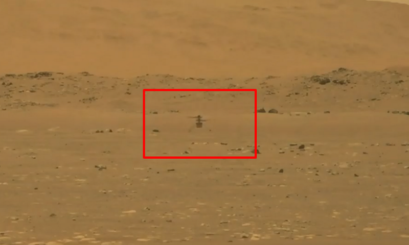 Nasa realiza o primeiro voo do 'helicóptero' Ingenuity em Marte