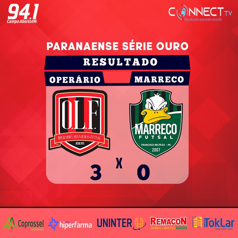 Futsal Chave Ouro - Operário Laranjeiras bate o Marreco e sobe para a 3ª posição na tabela 