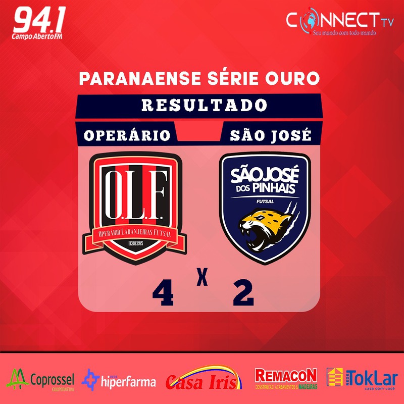 Futsal Chave Ouro - Com show de SÃ£o Pedro OperÃ¡rio vence o SÃ£o JosÃ© e assume a vice lideranÃ§a