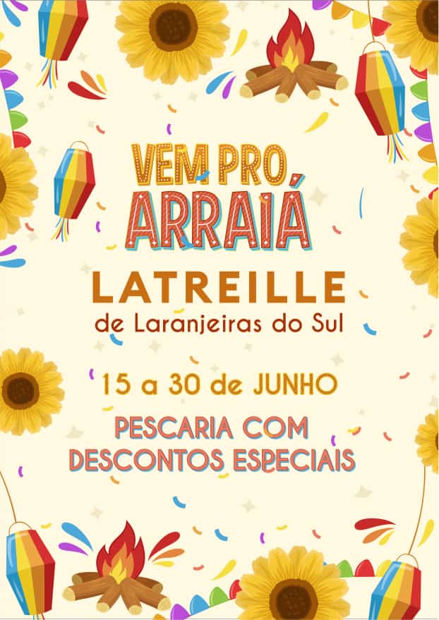 Confira o ArraiÃ¡ Latreille Jeans Laranjeiras do Sul 