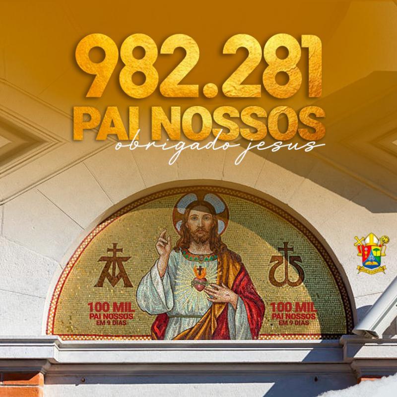 Novena da Divina MisericÃ³rdia quer chegar a um MilhÃ£o de Pai Nossos Rezados pelo Fim da Pandemia