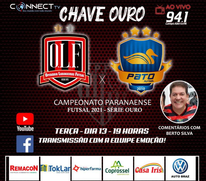 OperÃ¡rio enfrenta Pato Futsal de olho na lideranÃ§a da chave ouro