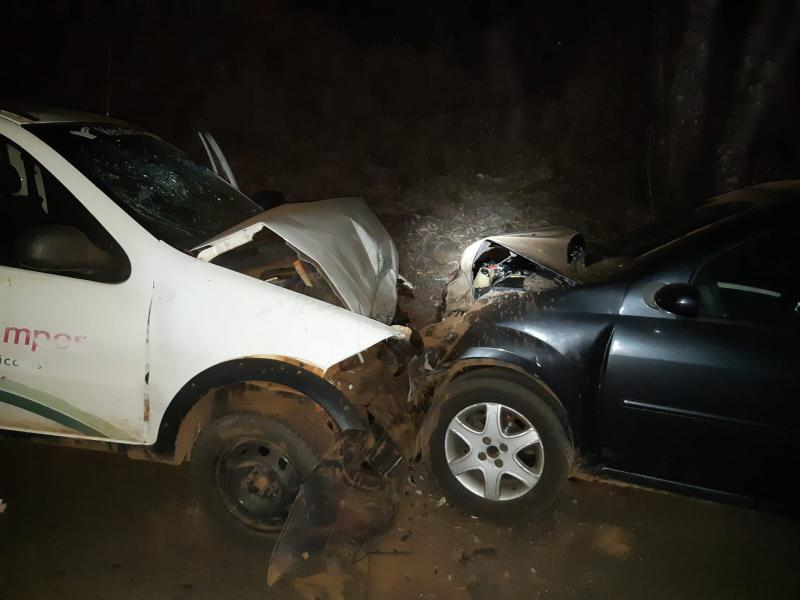 Laranjeiras: ColisÃ£o frontal Ã© registrada na BR 158 entre Laranjeiras e Marquinho
