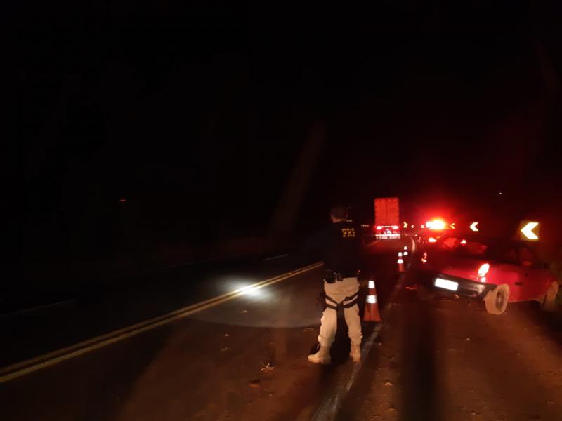 Virmond: Condutor sofre ferimentos graves apÃ³s capotar veÃ­culo na BR 277