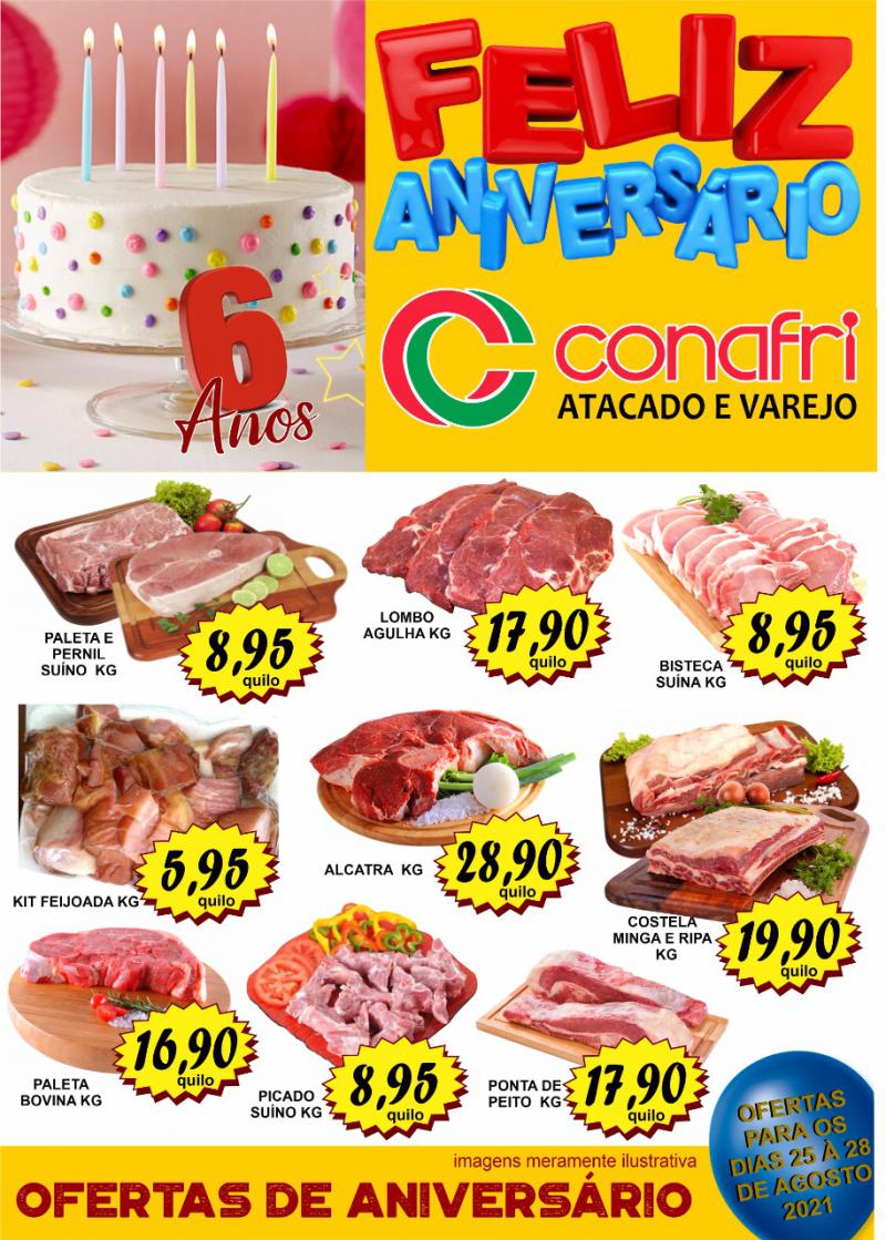 Confira as super ofertas dos 6 anos do AtacadÃ£o Conafri em Laranjeiras do Sul