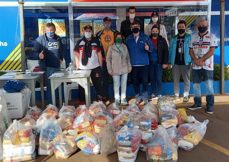 Pedala Paraná solidário arrecada mais de 9 mil quilos de alimentos em Laranjeiras do Sul