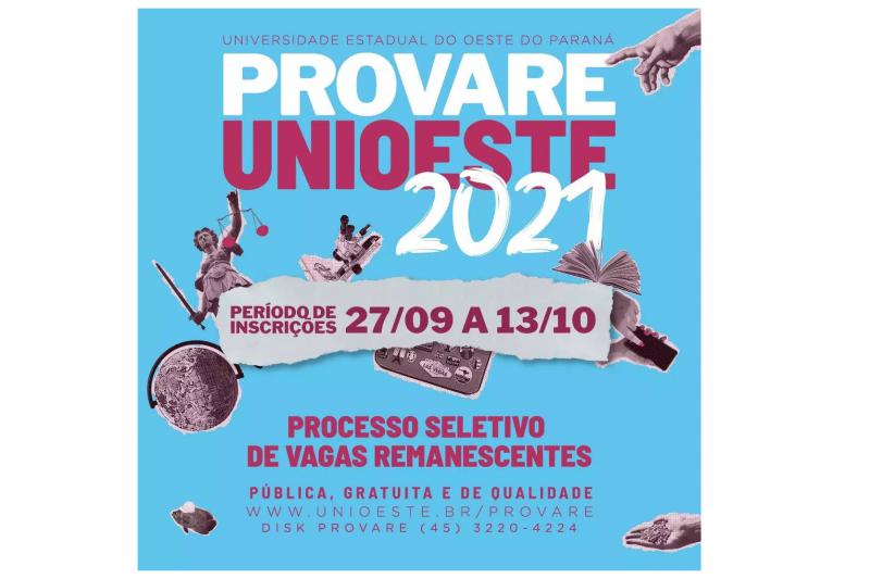 Unioeste abre inscriÃ§Ãµes para vagas remanescentes em cinco unidades