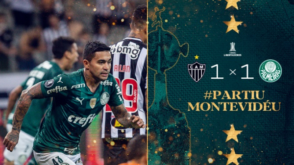 Dudu marca, Palmeiras empata com AtlÃ©tico-MG e vai Ã  final da Libertadores