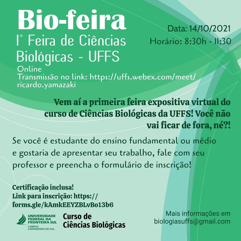 Campus Laranjeiras do Sul promove a I Feira de CiÃªncias BiolÃ³gicas