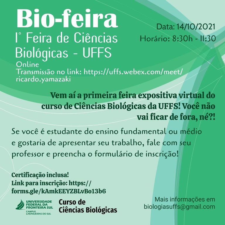 Campus Laranjeiras do Sul promove a I Feira de Ciências Biológicas