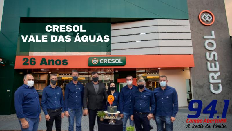 Cresol Vale das Ãguas comemora 26 anos 