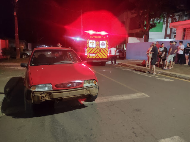 Laranjeiras: Acidente envolvendo carro e moto Ã© registrado na Vila Palmeiras