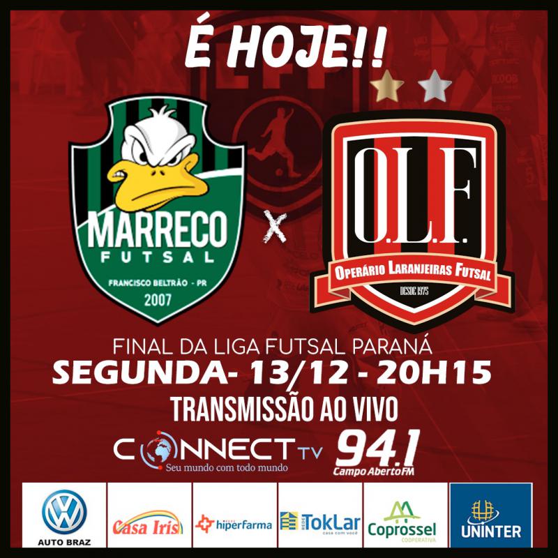 Depois de conquistar a TaÃ§a FederaÃ§Ã£o OperÃ¡rio joga a final da Liga Futsal ParanÃ¡.