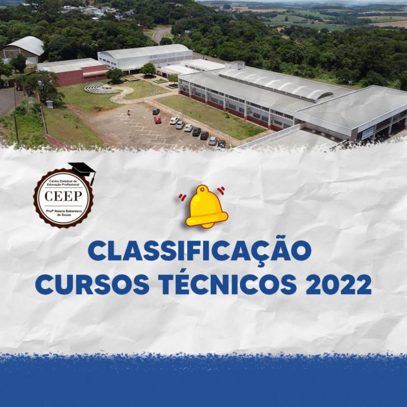 CEEP - Profª Naiana Babaresco de Souza publica os nomes dos classificados dos cursos técnicos 