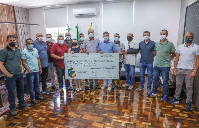 CÃ¢mara de Laranjeiras do Sul devolve R$ 1.026.430,21 ao Executivo Municipal
