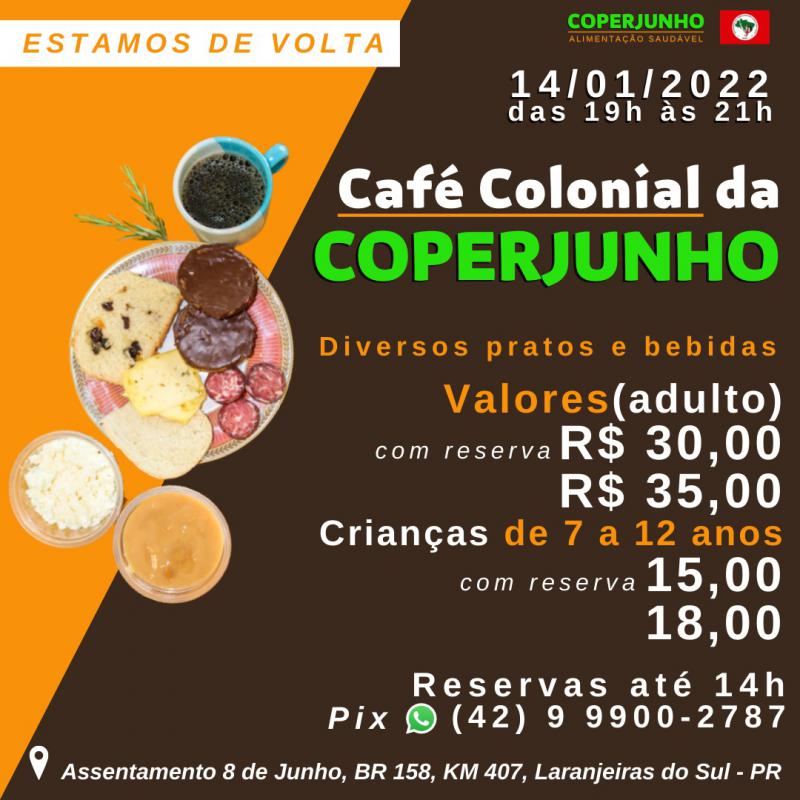 Hoje Ã© dia de CafÃ© Colonial na comunidade 8 de Junho