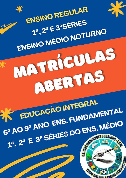 ColÃ©gio JosÃ© Marcondes continua com matrÃ­culas e rematrÃ­culas abertas para educaÃ§Ã£o integral