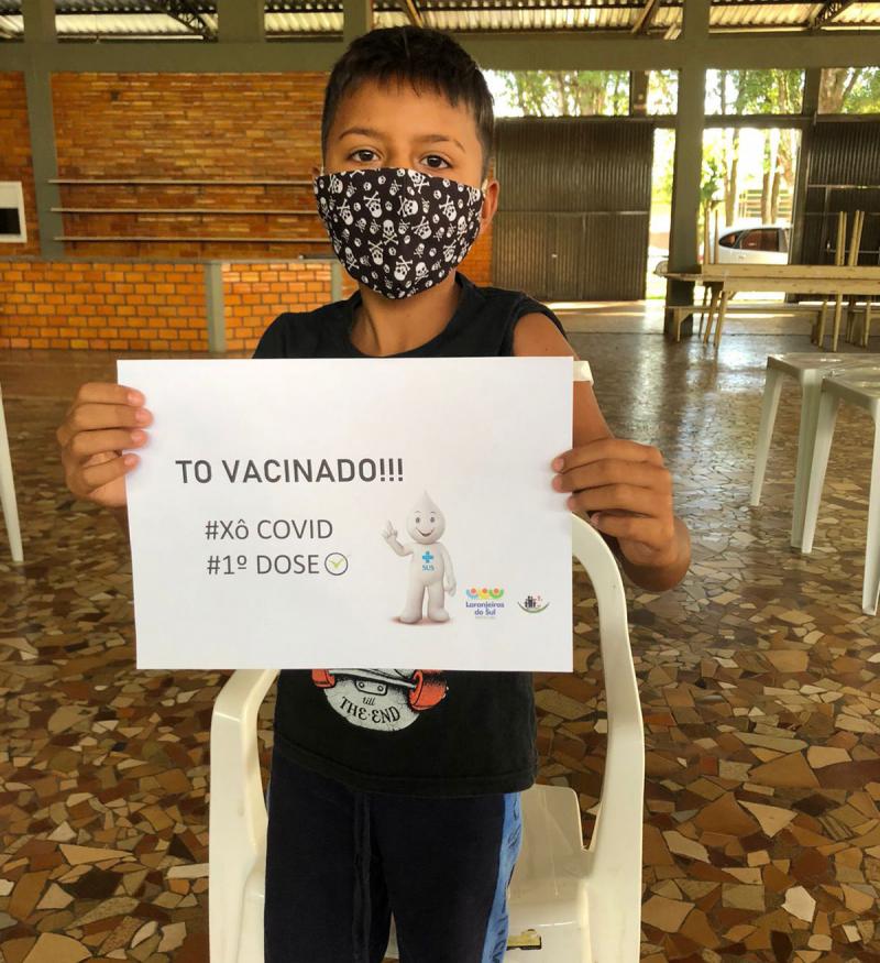  Laranjeiras do Sul iniciou a vacinação contra Covid-19 em crianças de 5 a 11 anos