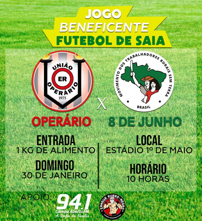 UniÃ£o OperÃ¡rio de Laranjeiras do Sul promove jogo de Saia SolidÃ¡rio.