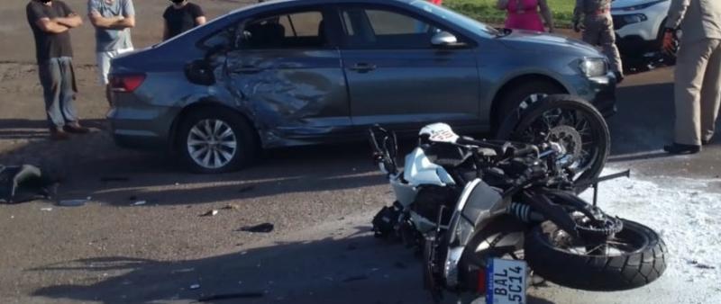 Laranjeiras: Motociclista fica gravemente ferido em acidente na BR 277 próximo a PRF