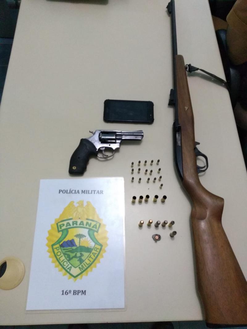 Cantagalo: Homem atira na casa de ex-namorada e Ã© preso pela PM com arma