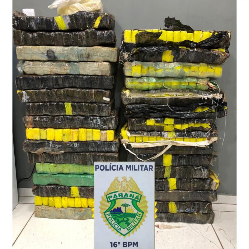 Marquinho: PM encontra quase 300kg de maconha em veículo abandonado