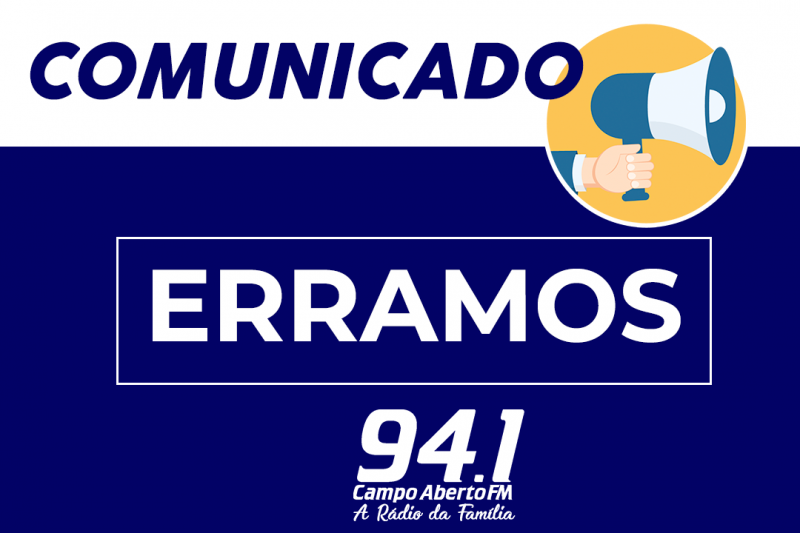 COMUNICADO: ERRAMOS