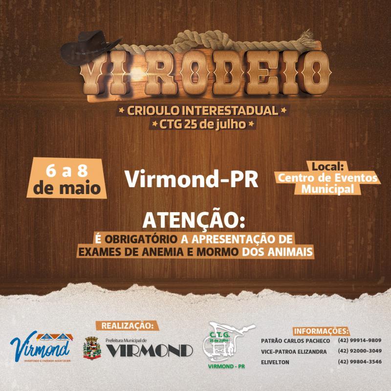 Rodeio Criolo Abre a ProgramaÃ§Ã£o dos 32 Anos do Virmond