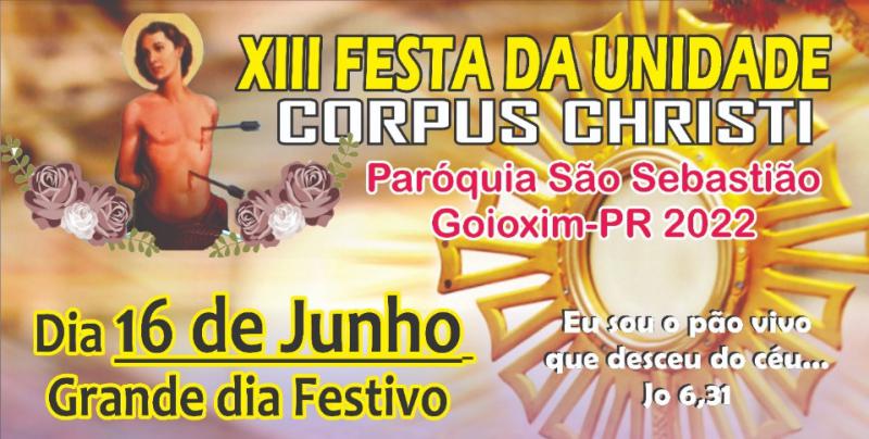 Goioxim: 8Âª Festa da Unidade serÃ¡ realizada na ParÃ³quia SÃ£o SebastiÃ£o 