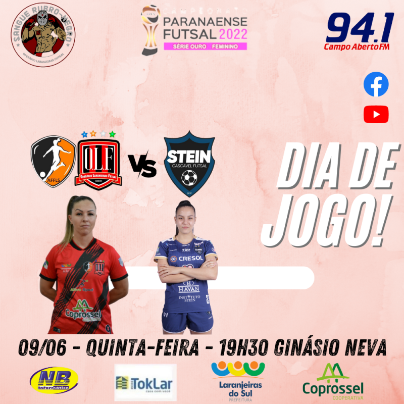  OperÃ¡rio Laranjeiras no Feminino, encara as CampeÃ£s na TaÃ§a Brasil de Futsal na noite desta Quinta (09)