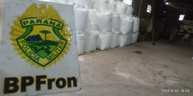 Laranjeiras: BPFRON recupera 37 toneladas de fertilizantes 