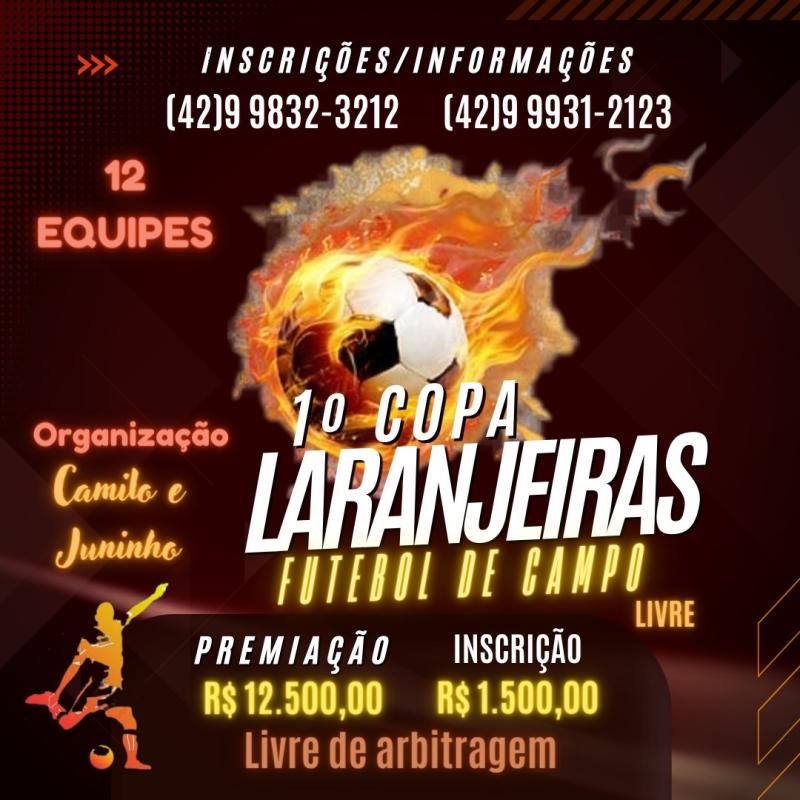 InscriÃ§Ãµes abertas para a Copa Laranjeiras de Futebol