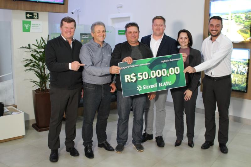 Associado do Sicredi de GuaraniaÃ§u Ã© premiado em sorteio do Seguro de Vida