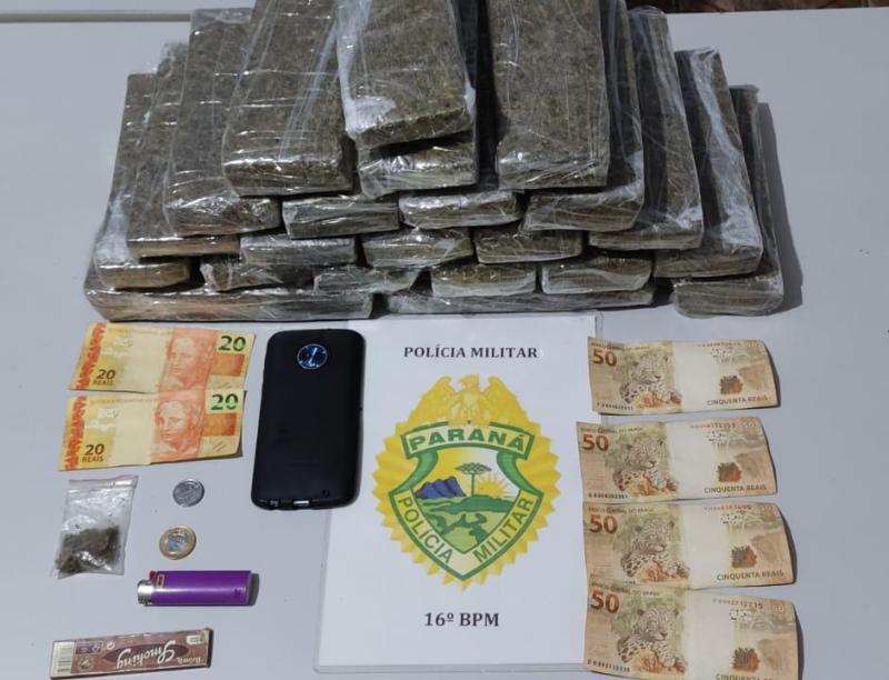 Laranjeiras: Adolescente Ã© apreendido com grande quantidade de maconha na Vila Palmeiras 