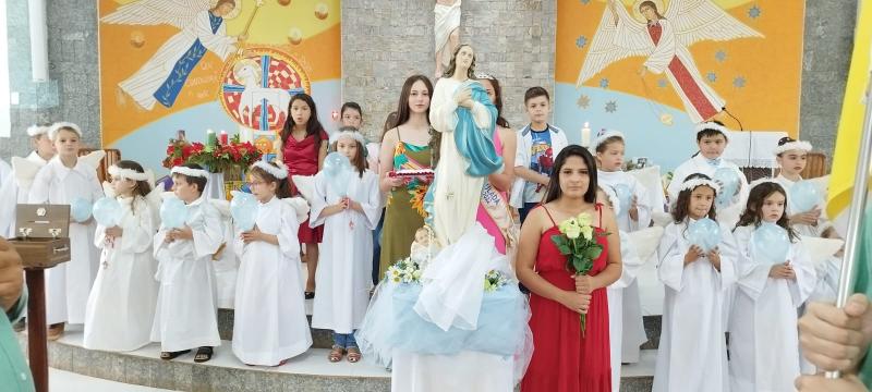 Missa Solene em louvor a Imaculada ConceiÃ§Ã£o em Porto Barreiro teve coroaÃ§Ã£o a Nossa Senhora