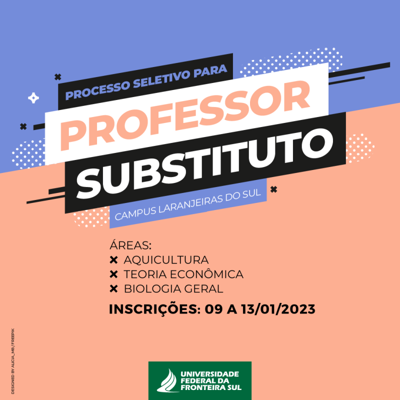UFFS publica edital de processo seletivo simplificado para contrataÃ§Ã£o de professores substitutos