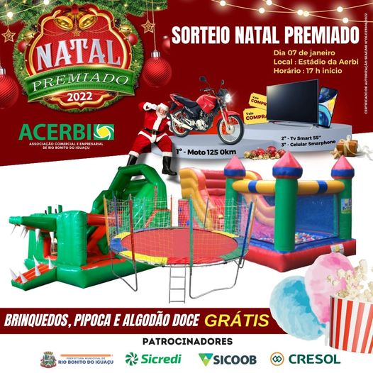Confira os ganhadores do Natal Premiado 2022 da Acerbi de Rio Bonito do IguaÃ§u
