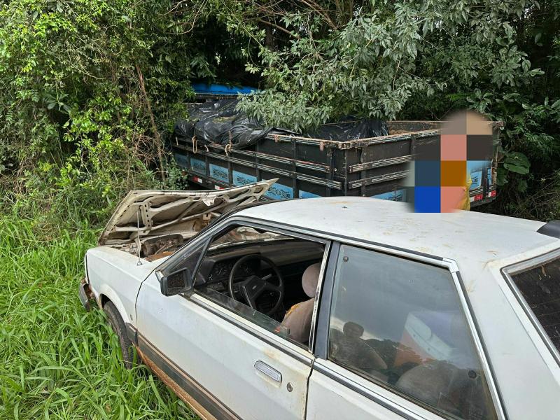 Virmond: Acidente na BR 277 entre carro e caminhÃ£o deixa uma pessoa ferida