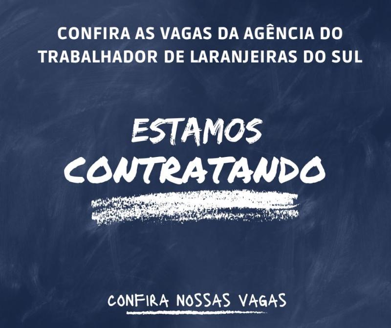 LS: Confira as vagas de emprego na AgÃªncia do Trabalhador 