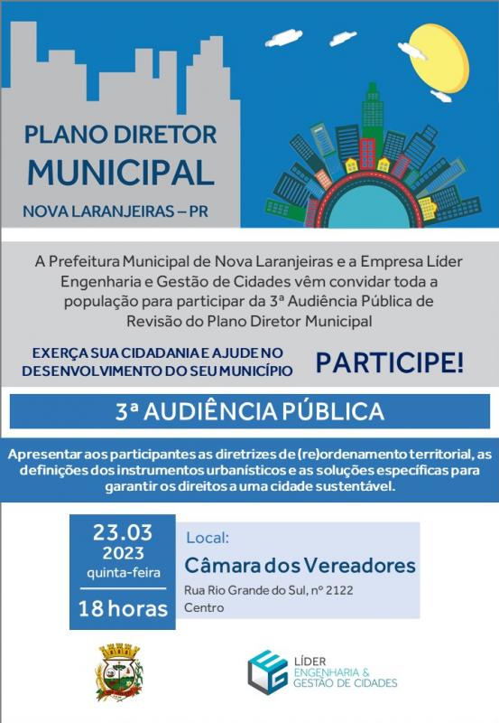 3Âª AudiÃªncia de RevisÃ£o do Plano Diretor de Nova Laranjeiras