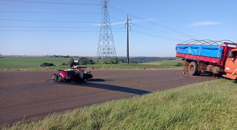 N. Laranjeiras: Motociclista morre apÃ³s acidente na PR 473 