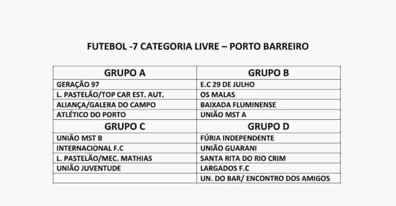 Municipal de Futebol Sete em Porto Barreiro comeÃ§a neste sÃ¡bado (8)