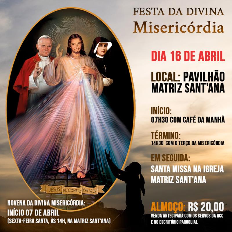 LS: ParÃ³quia SantÂ´Ana realiza a Festa da MisericÃ³rdia
