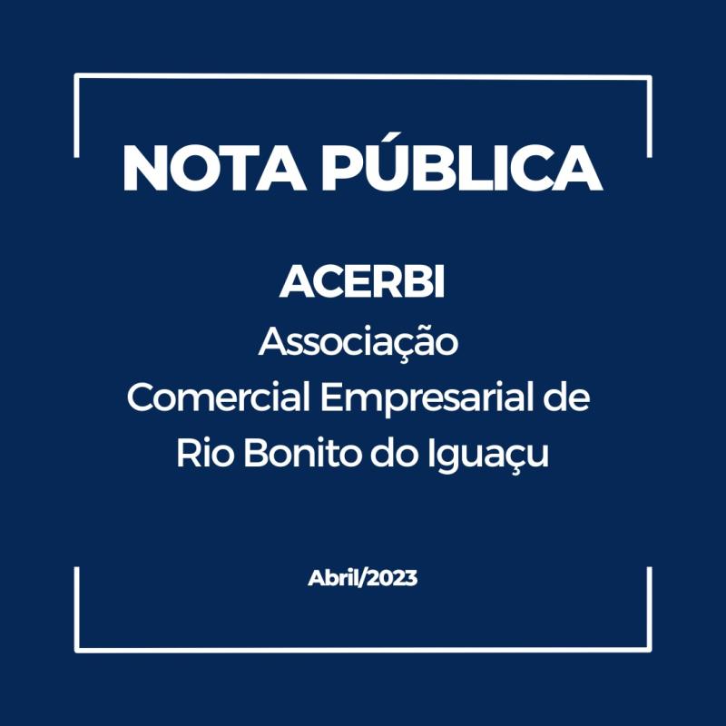 Acerbi emite nota pÃºblica lamentando prejuÃ­zos do comÃ©rcio com o cancelamento da Exporio 2023