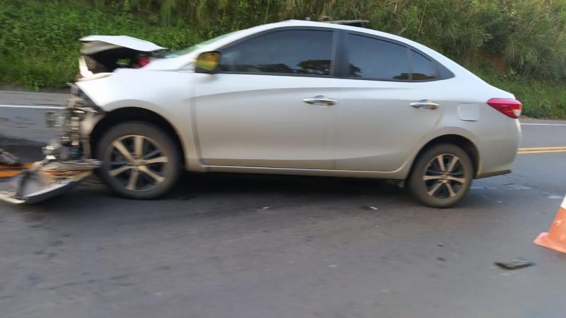 Motociclista morre apÃ³s colisÃ£o entre carro e moto na BR 277