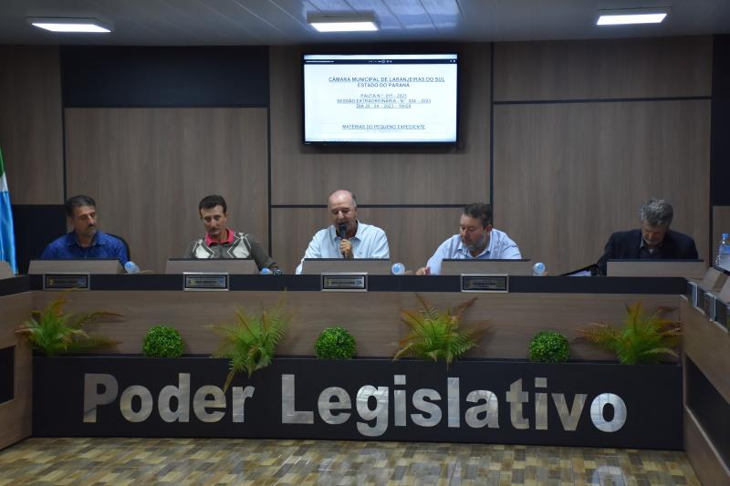 CÃ¢mara de Laranjeiras do Sul realizou duas sessÃµes extraordinÃ¡rias e aprovou projetos importantes