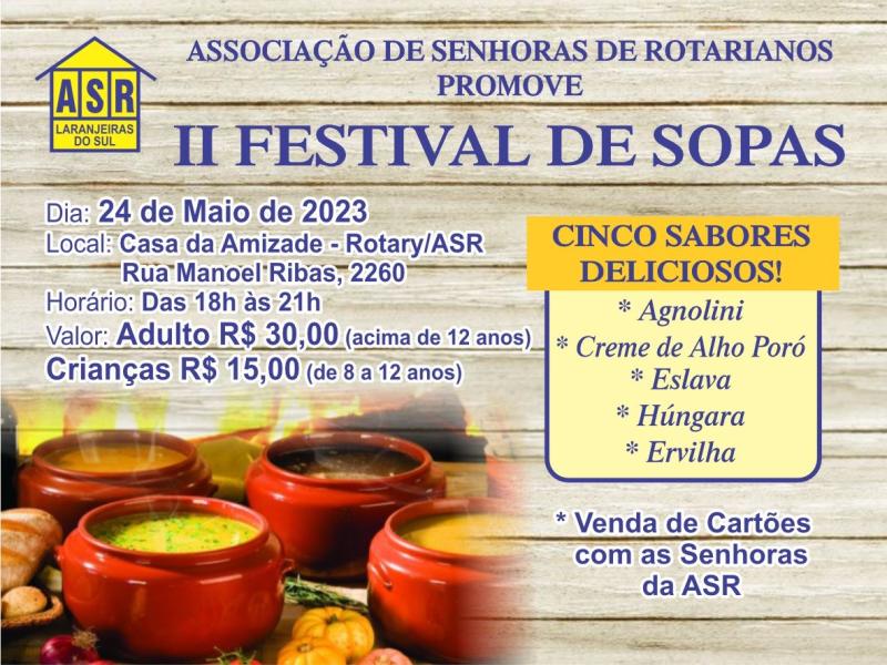 ASR promove o 2Âº Festival de Sopas em Laranjeiras do Sul