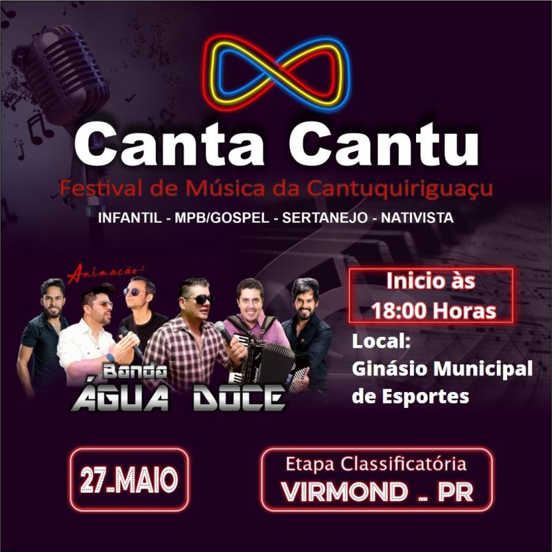 30 Candidatos estarÃ£o participando do Canta Cantu em Virmond