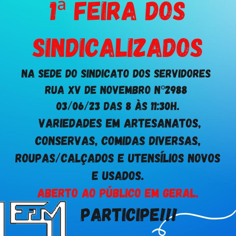 Sindicato dos Servidores PÃºblicos municipais de Laranjeiras do Sul promove a 1Âª Feira dos Sindicalizados