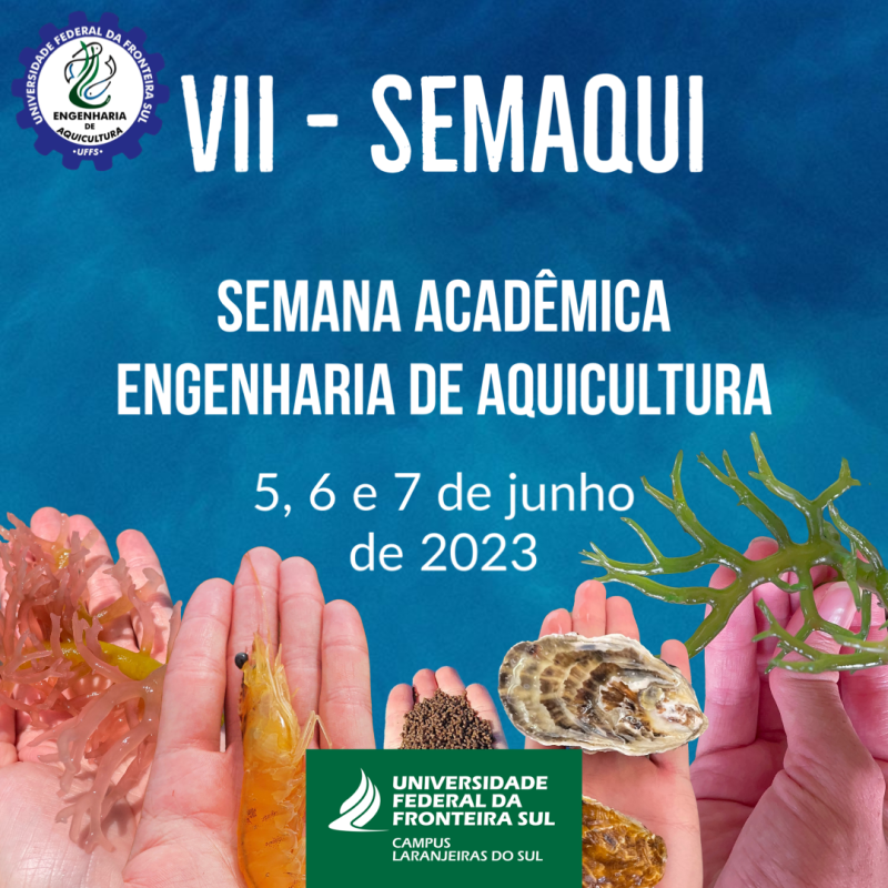 VII Semana AcadÃªmica de Engenharia de Aquicultura acontece na prÃ³xima semana